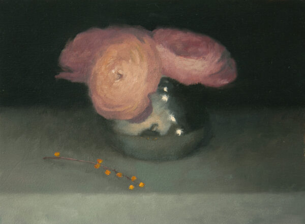 Roses in a silver cup