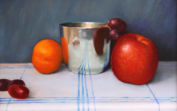 Red apple and apricot