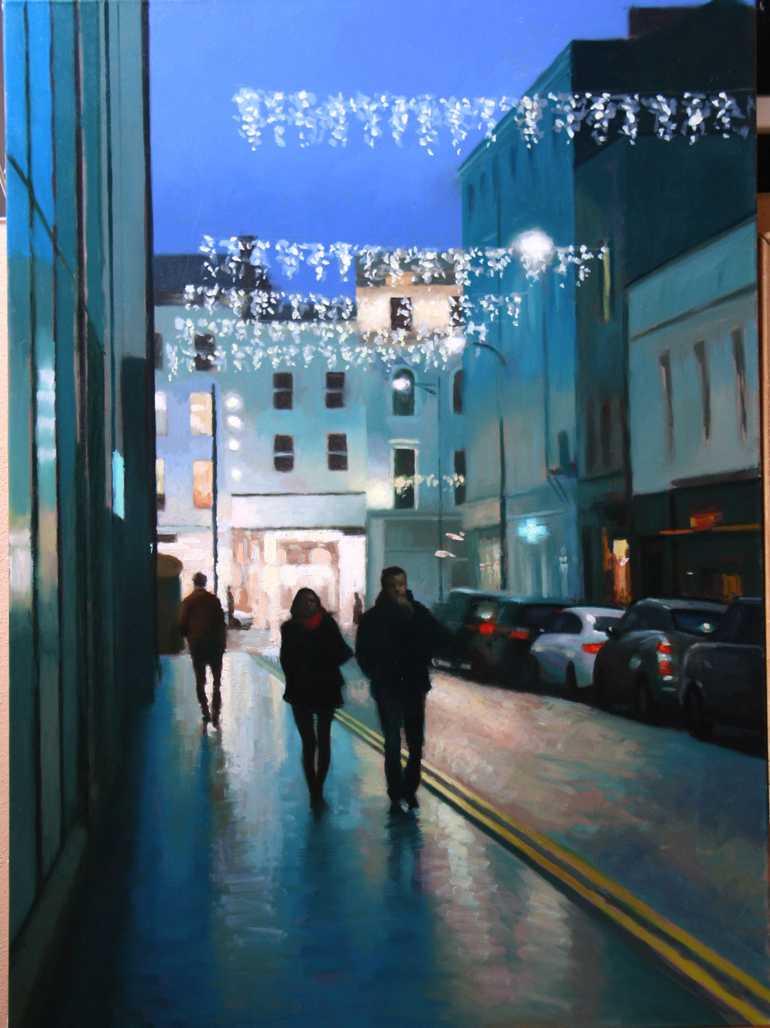 Winter city lights