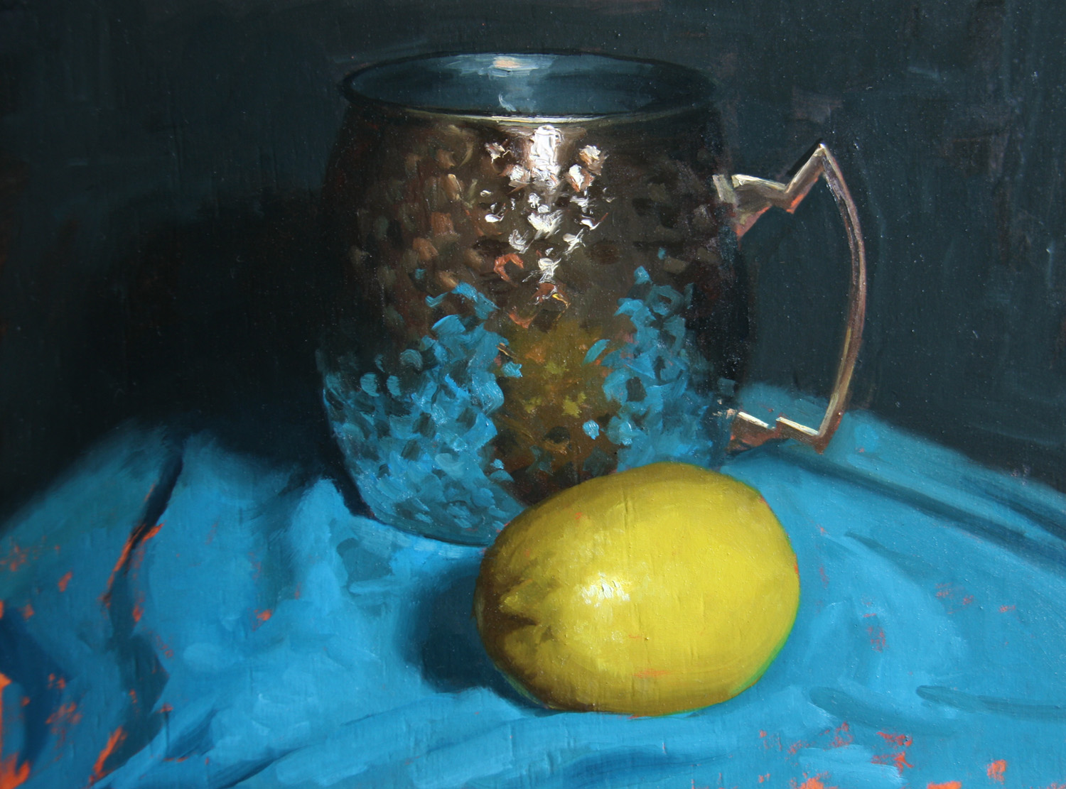 Tankard and lemon