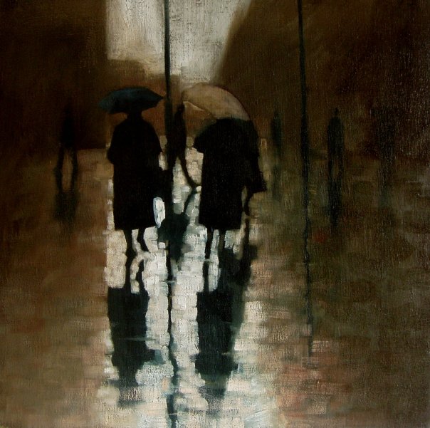 Rain in the square