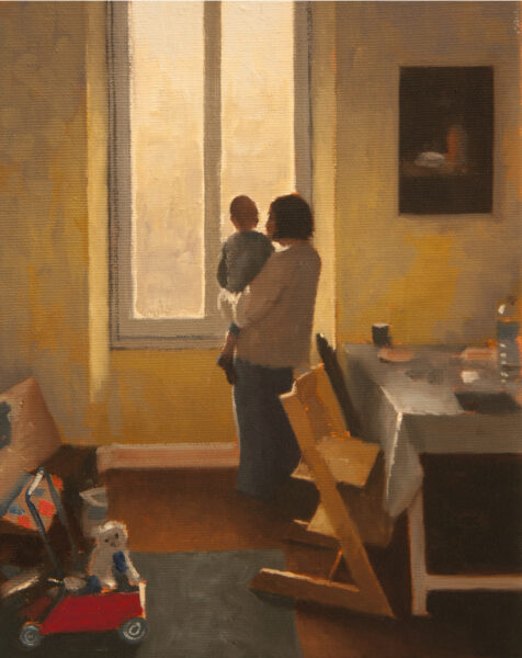 By the window