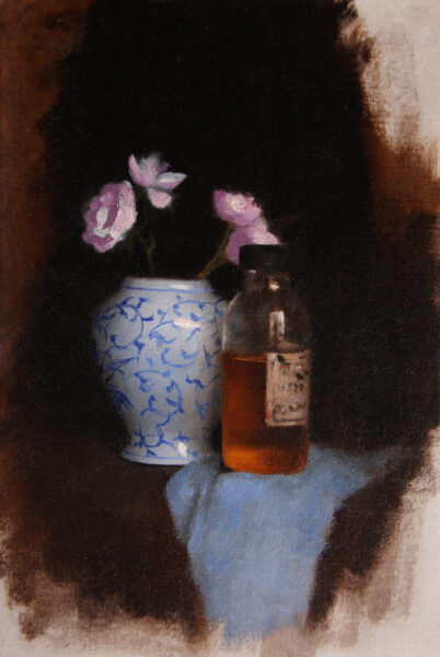Still life with damar and flower
